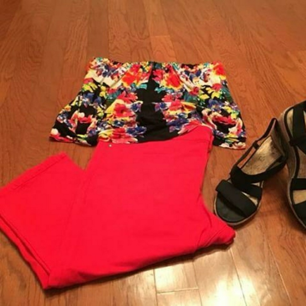 🌺🌸Summer Floral Crop top & Capri Outfit